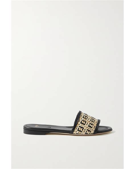 fendi espadrilles sandals|fendi woven flat sandals.